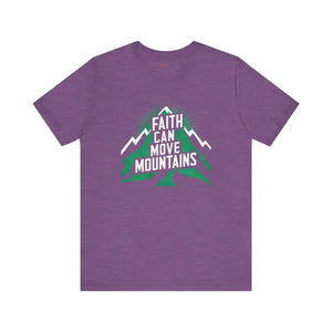 T-shirt - Faith Moves Mountains Comfort Jersey Tee - Ribbed Knit - Dipaliz