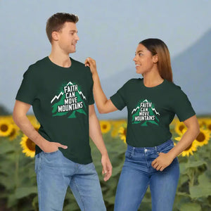 Faith Moves Mountains Comfort Jersey Tee - Ribbed Knit - Dipaliz - T-shirts