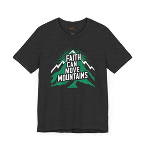 T-shirt - Faith Moves Mountains Comfort Jersey Tee - Ribbed Knit - Dipaliz