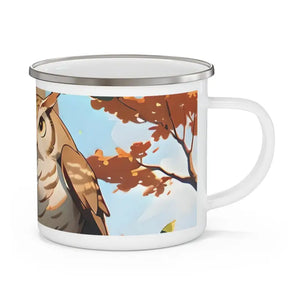 Enamel Camping Mug - Autumn Trees Fall Design - Dipaliz - 12oz - Mugs