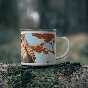Enamel Camping Mug - Autumn Trees Fall Design - Dipaliz - 12oz - Mugs
