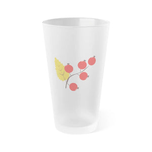 Fall Berries Frosted Pint Glass - Matte Frost Finish - Dipaliz - Beer Glasses