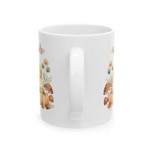 Fall Duckling Mug, ?Squad Goals’ Pumpkin & Mushroom Ceramic Coffee Cup (11oz/15oz) - Mugs