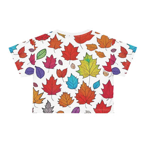 Fall Foliage Aop Crop Tee - Vibrant Style Statement - Dipaliz - T-shirts
