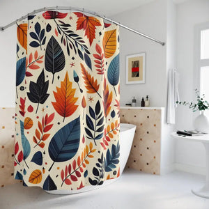 Fall Foliage Shower Curtain - Durable Polyester Design - Dipaliz - 71’’ × 74’’ - Curtains