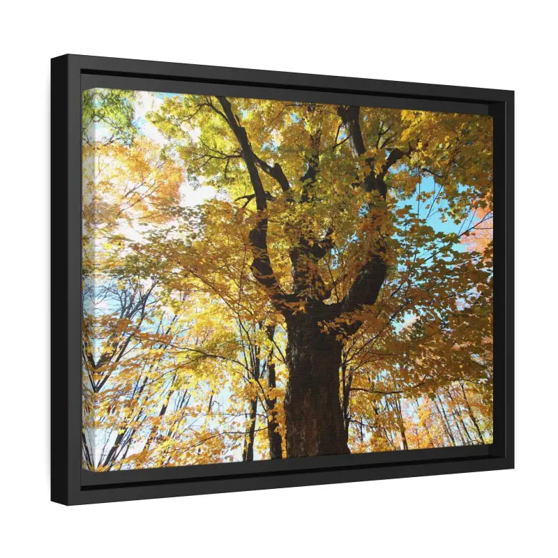 Cozy Autumn Magic: Yellow Leaves Matte Canvas Art