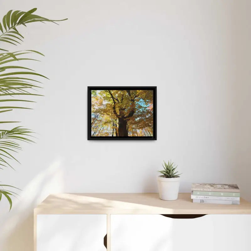 Cozy Autumn Magic: Yellow Leaves Matte Canvas Art