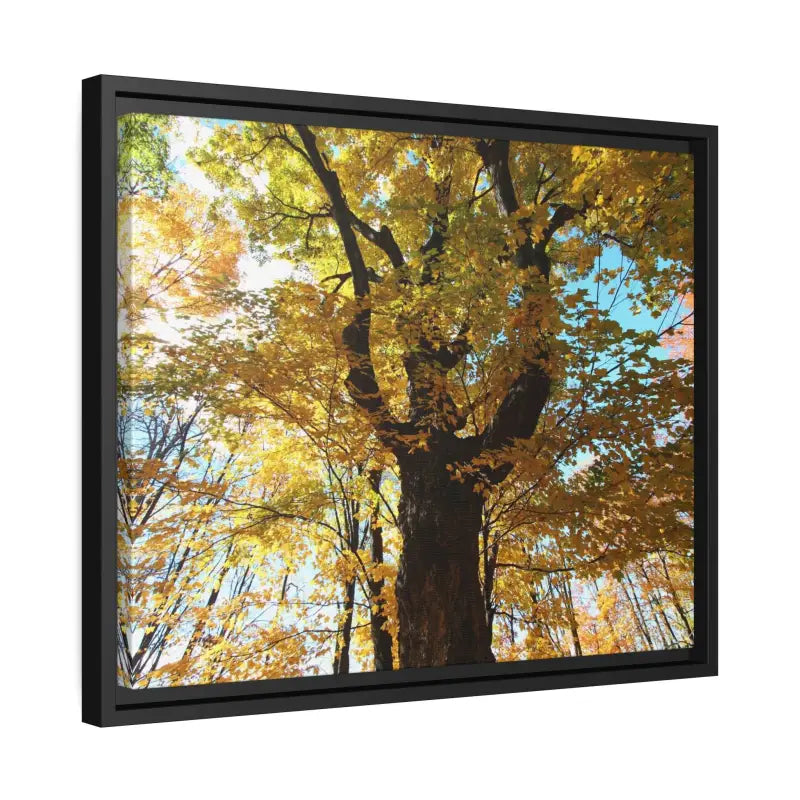 Cozy Autumn Magic: Yellow Leaves Matte Canvas Art