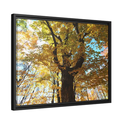 Cozy Autumn Magic: Yellow Leaves Matte Canvas Art