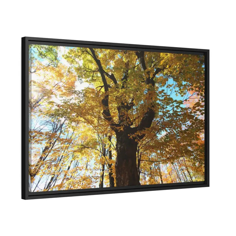 Cozy Autumn Magic: Yellow Leaves Matte Canvas Art