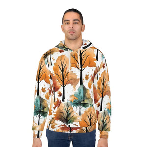 Pullover Hoodie Fall Leaves Cotton Polyester Cozy Comfort - Dipaliz - Hoodies