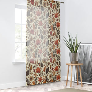 Cozy Fall Leaves Window Curtains - Polyester Autumn - Dipaliz