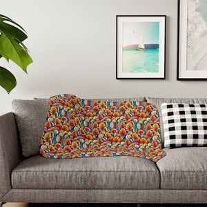 Fall Leaves Pattern Blanket – Sherpa Fleece - Dipaliz - Blankets