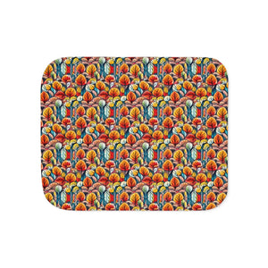 Fall Leaves Pattern Blanket – Sherpa Fleece - Dipaliz - Blankets