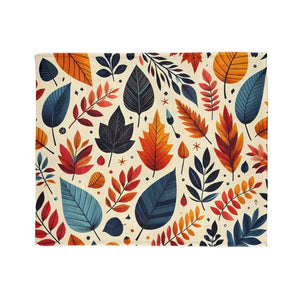 Fall Leaves Soft Minky Blanket - Cozy Polyester - Dipaliz - 50’’ × 60’’ - Blankets