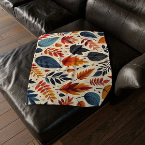 Fall Leaves Soft Minky Blanket - Cozy Polyester - Dipaliz - Blankets