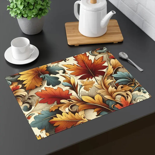 Fall Leaves Decor Tabletop Placemat - 18’’ × 14’’ Home