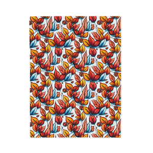 Velveteen Plush Blanket - Fall Leaves Vibrant Colors - Dipaliz - 30’’ × 40’’ - Blankets