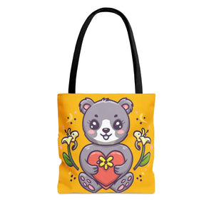 Cute Teddy Bear Tote Bag - Playful Statement Style - Dipaliz - Bags