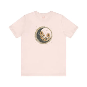 T-shirt - Moonlit Garden Tee - Floral Comfort Style - Dipaliz