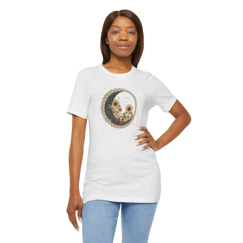 Fall in Love with the Enchanting Moonlit Garden Tee! - Ash / s T-shirt