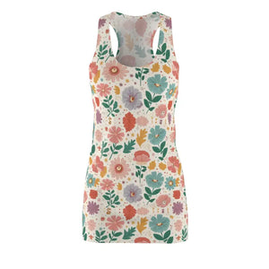 Sew Racerback Dress - Pastel Flowers Design - Dipaliz - Dresses
