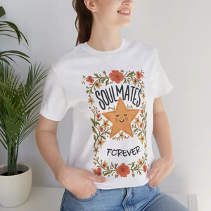 Soulmates Forever Cotton Tee Jersey Short Sleeve - Dipaliz - Ash / s - T-shirts
