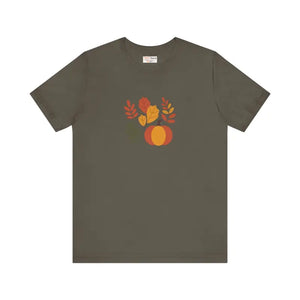 Fall Pumpkin Unisex Tee - Premium Harvest Style - Dipaliz - Army / s - T-shirts