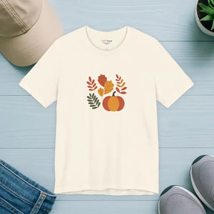 Fall Pumpkin Unisex Tee - Premium Harvest Style - Dipaliz - Natural / s - T-shirts
