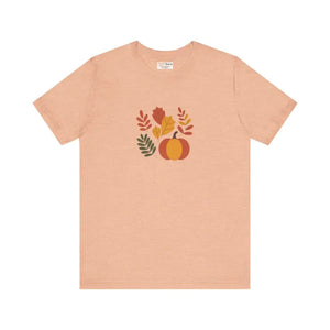 Fall Pumpkin Unisex Tee - Premium Harvest Style - Dipaliz - Heather Peach / s - T-shirts