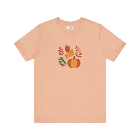 Pumpkin Unisex Tee - Premium Comfort Vibe | Dipaliz - Heather Peach / s - T-shirts