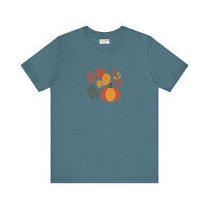 Fall Pumpkin Unisex Tee - Premium Harvest Style - Dipaliz - Heather Deep Teal / s - T-shirts