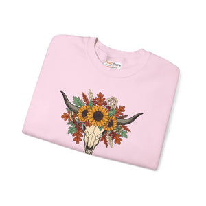 Fall Y’all Sunflower Skull Sweatshirt - Sweatshirts