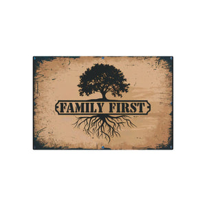Iconic Family Metal Art Sign – White Aluminum - Dipaliz - Novelty Signs