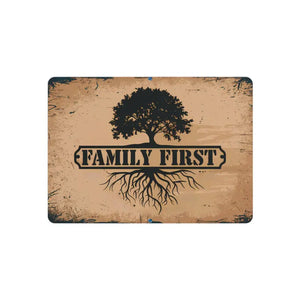 Metal Art Sign - Iconic Family White Aluminum Composite - Dipaliz - 7’’ x 5’’ (horizontal) / 0.12’’ - Novelty Signs