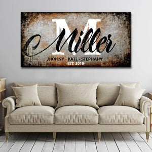 Family Sign Canvas - Eco-friendly Gifts for Her - Dipaliz - 20x10 Inch Medium Premium Gallery Wrapped