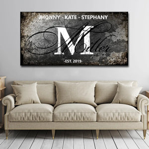 Personalized Family Sign Canvas – Eco-friendly Gifts - Dipaliz - Crafting