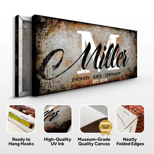 Personalized Family Sign Canvas – Eco-friendly Gifts - Dipaliz - Crafting
