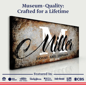 Personalized Family Sign Canvas – Eco-friendly Gifts - Dipaliz - Crafting