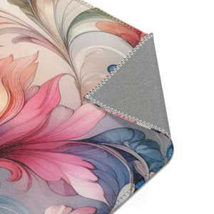 Floral Area Rug - Polyester Chenille Watercolor Style - Dipaliz - Rugs