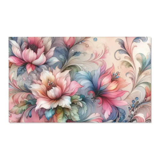 Transform your Space with Watercolor Floral Area Rugs - 60’’ × 36’’ Home Decor