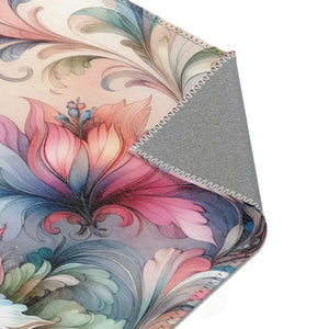 Floral Area Rug - Polyester Chenille Watercolor Style - Dipaliz - Rugs