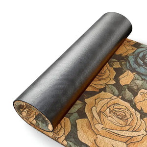 Rose Flowers Tufted Coir Coconut Doormat - Vibrant Welcome - Dipaliz - 24’’ x 16’’ - Door Mats