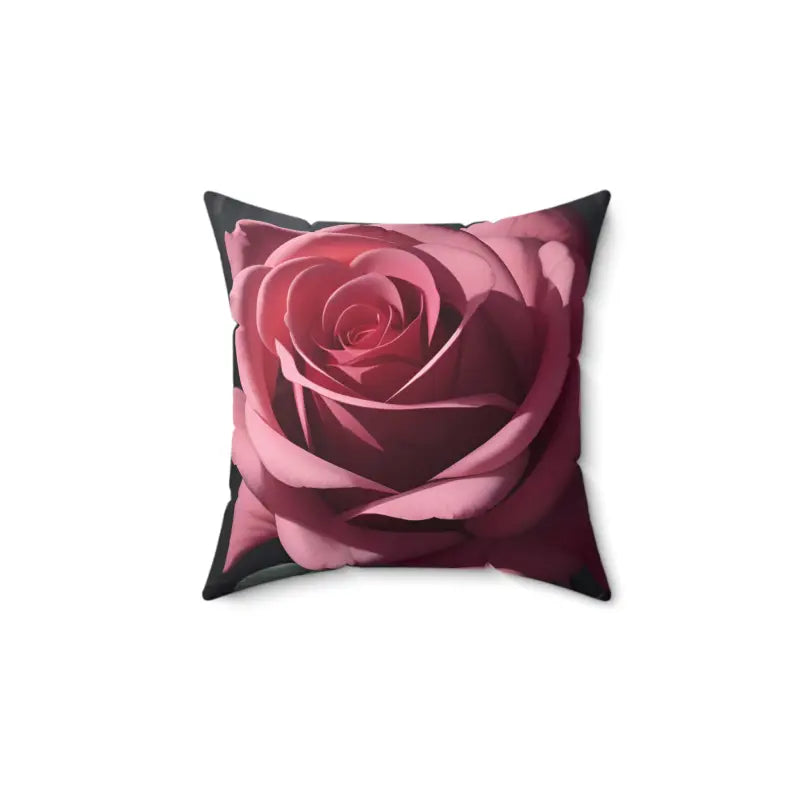 Elevate your Space with the Pink Rose Polyester Pillow - 14’’ × Home Decor