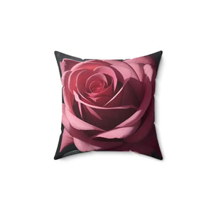 Pink Rose Throw Pillow - Polyester Square Elegant Decor - Dipaliz - 14’’ × - Pillows