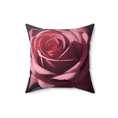 Elevate your Space with the Pink Rose Polyester Pillow - 16’’ × Home Decor