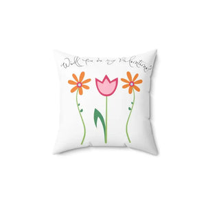 Spun Polyester Square Pillow - Cozy Comfort Decor - Dipaliz - Throw Pillows