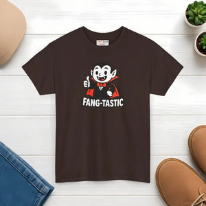 Fangtastic Halloween Tee Unisex Cotton Party Shirt - Dipaliz - Dark Chocolate / s - T-shirts
