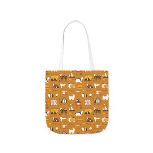Playful Farm Animals Canvas Tote - 5-color Straps - Dipaliz - Shopping Totes