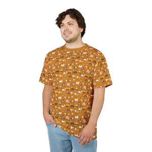 Farm Animals Polyester Tee - Unisex All Over Print - Dipaliz - Black Stitching / 4 Oz. / s - T-shirts